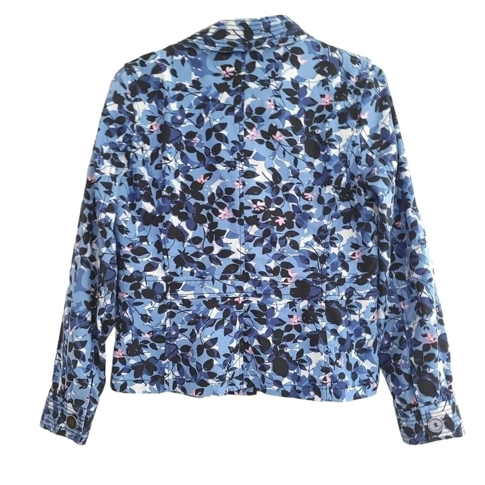 CHARTER Club Blue Floral Jacket